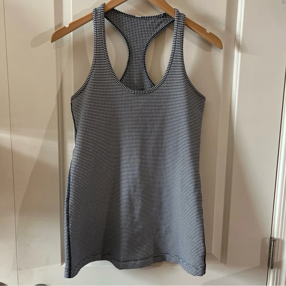 Lululemon Cool Racerback Gingham Long Tank